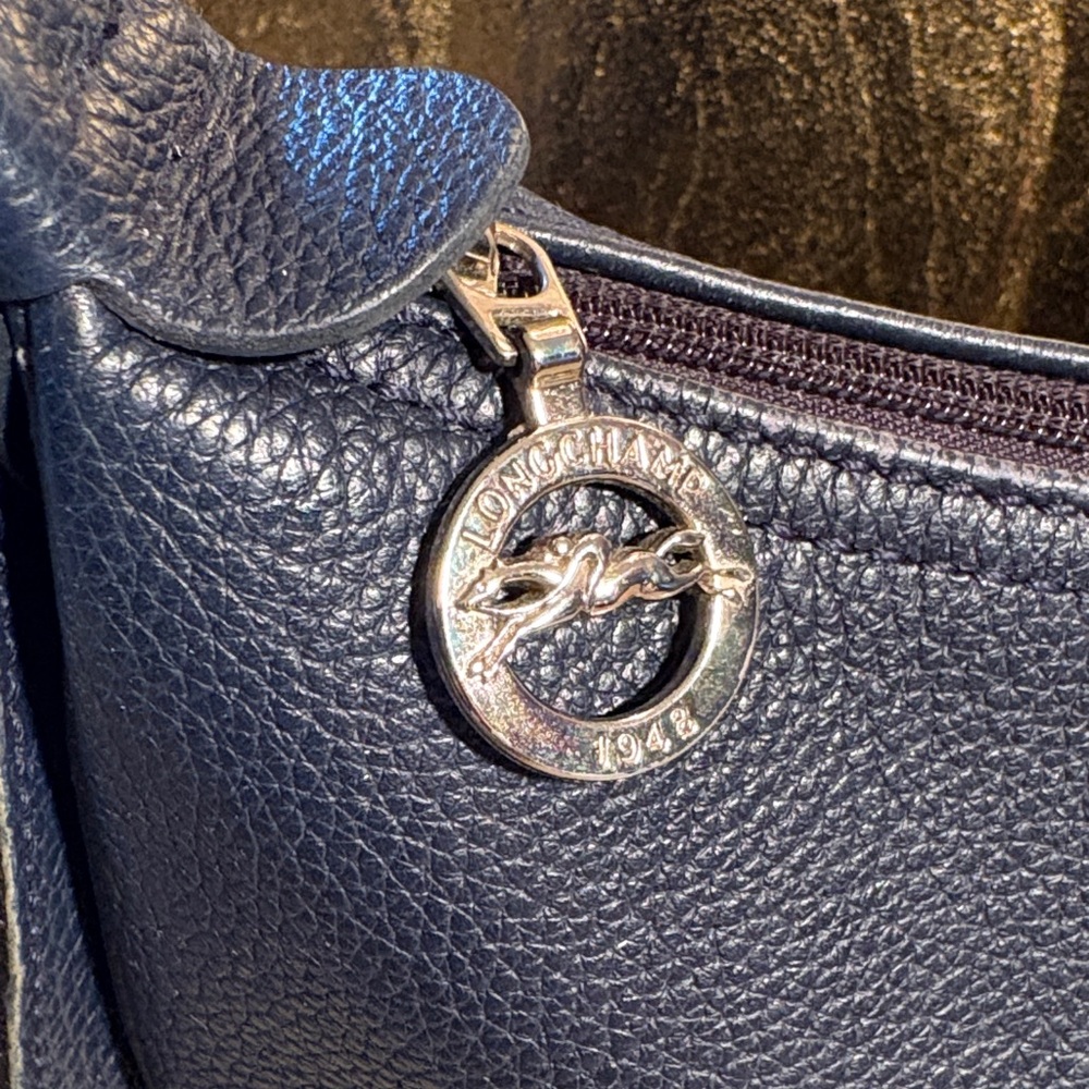 Longchamp Dark Blue Leather Handbag - Picture 3 of 15
